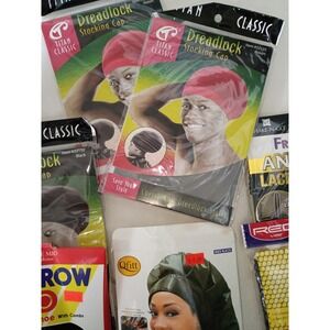 Hair Styling Accessory Lot Titan Dreadlock Cap Qfitt Braid Cap Wig Net 6pc